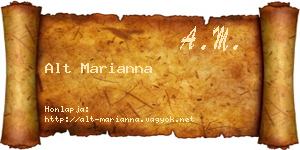 Alt Marianna névjegykártya